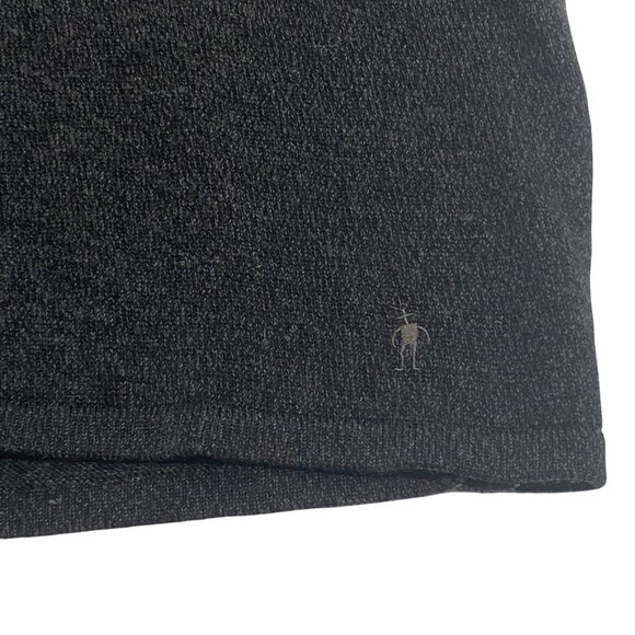 Smartwool Mens Quarter-Zip Merino Wool Sweater dark charcoal gray outdoor gorpco - Picture 4 of 10